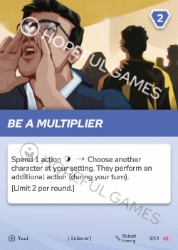 Be a Multiplier — printed card scan