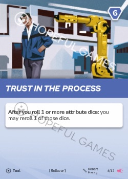Trust in the Process — printed card scan
