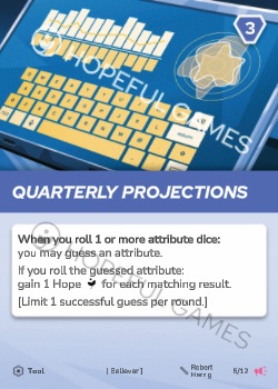 Quarterly Projections — printed card scan