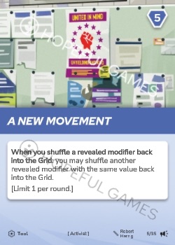 A New Movement — printed card scan