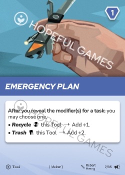 Emergency Plan — printed card scan