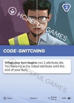 Code-Switching — printed card scan