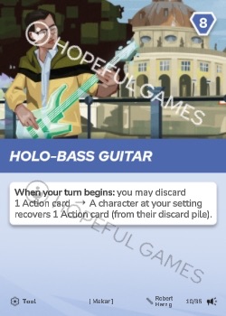 Holo-Bass Guitar — printed card scan