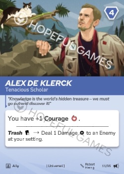 Alex de Klerck — printed card scan
