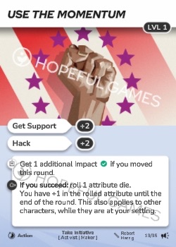 Use The Momentum — printed card scan (Level 1)