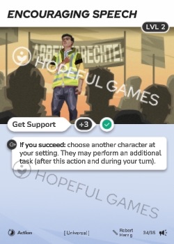 Encouraging Speech — printed card scan (Level 2)