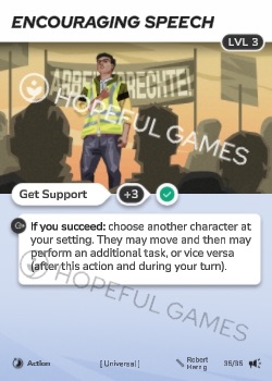 Encouraging Speech — printed card scan (Level 3)