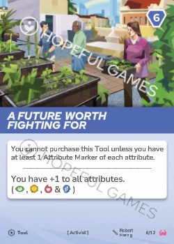 A Future Worth Fighting For — printed card scan