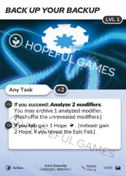 Back Up Your Backup — printed card scan (Level 1)