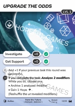 Upgrade The Odds — printed card scan (Level 1)