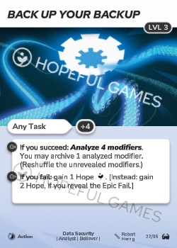 Back Up Your Backup — printed card scan (Level 3)