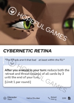 Cybernetic Retina — printed card scan