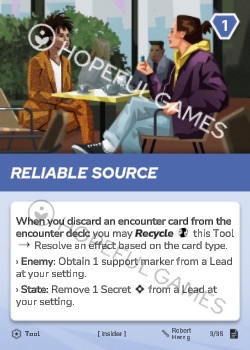 Reliable Source — printed card scan