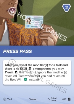 Press Pass — printed card scan