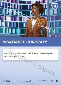 Insatiable Curiosity — printed card scan