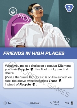 Friends in High Places — printed card scan