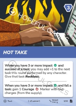 Hot Take — printed card scan