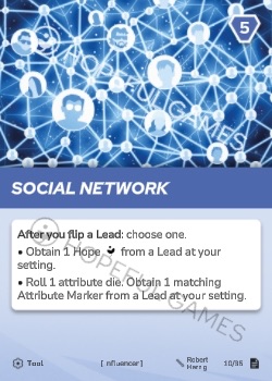Social Network — printed card scan