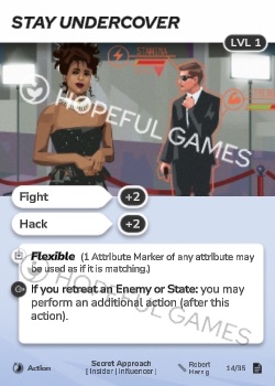 Stay Undercover — printed card scan (Level 1)