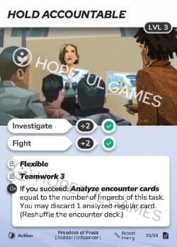 Hold Accountable — printed card scan (Level 3)