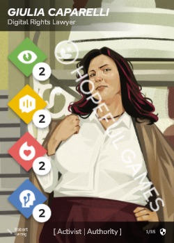 Giulia Caparelli — printed card scan (Front)