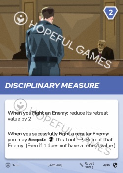 Disciplinary Measure — printed card scan