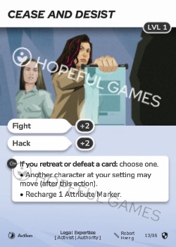 Cease and Desist — printed card scan (Level 1)