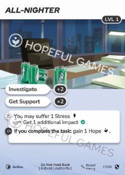 All-Nighter — printed card scan (Level 1)