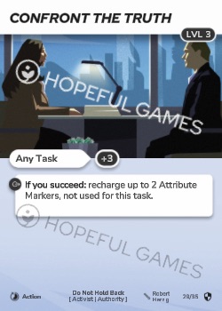 Confront the Truth — printed card scan (Level 3)