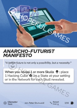 Anarcho-Futurist Manifesto — printed card scan