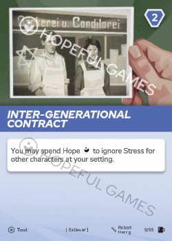 Inter-Generational Contract — printed card scan