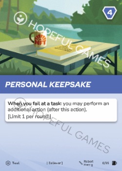 Personal Keepsake — printed card scan