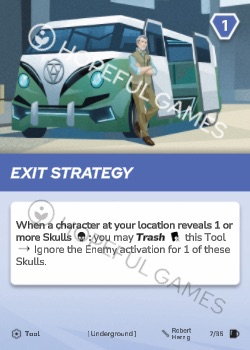 Exit Strategy — printed card scan