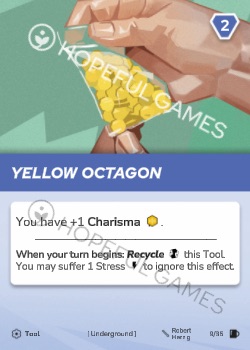 Yellow Octagon — printed card scan