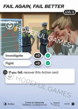 Fail Again, Fail Better — printed card scan (Level 1)