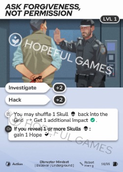 Ask Forgiveness, Not Permission — printed card scan (Level 1)