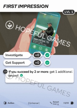 First Impression — printed card scan (Level 1)