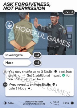 Ask Forgiveness, Not Permission — printed card scan (Level 3)