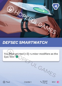 DefSec Smartwatch — printed card scan