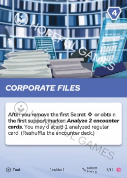 Corporate Files — printed card scan