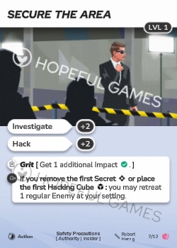 Secure the Area — printed card scan (Level 1)