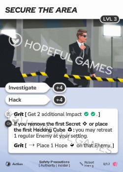 Secure the Area — printed card scan (Level 3)