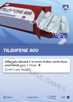 Tilidifene 800 — printed card scan