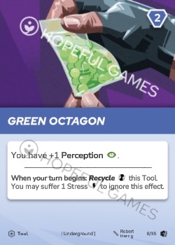 Green Octagon — printed card scan