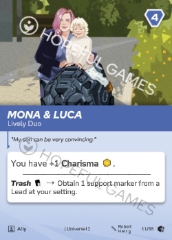 Mona & Luca — printed card scan