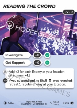 Reading the Crowd — printed card scan (Level 2)