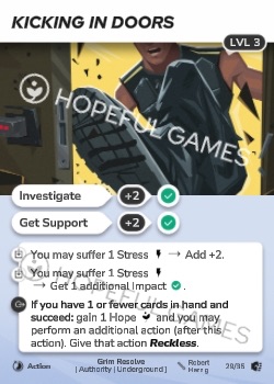Kicking in Doors — printed card scan (Level 3)