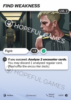 Find Weakness — printed card scan (Level 2)