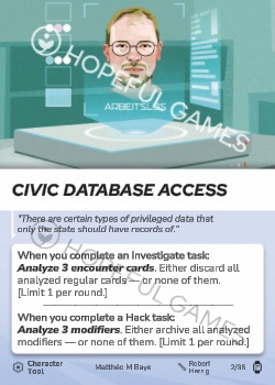 Civic Database Access — printed card scan