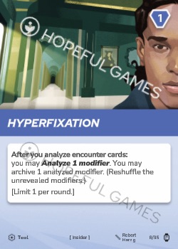 Hyperfixation — printed card scan